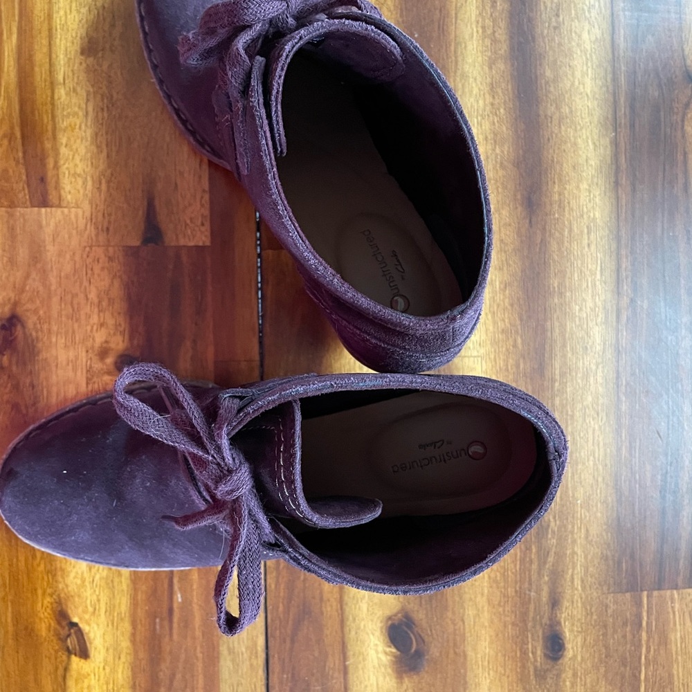Clarks suede purple Ankle boots - Picture 4 of 7
